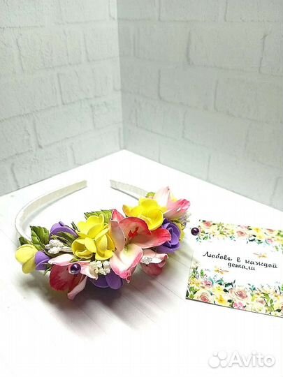 Ободок для волос ручной работы