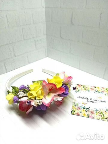 Ободок для волос ручной работы