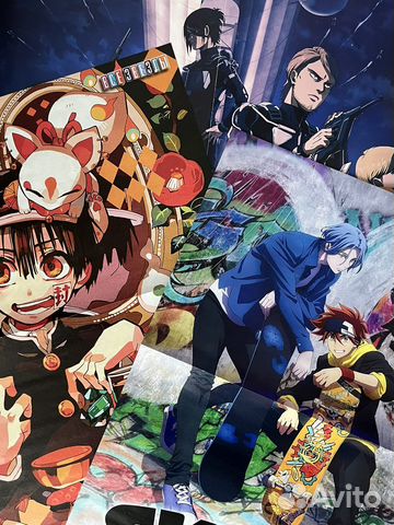 Плакаты постеры Все звёзды. Аниме, Moneskin, гп