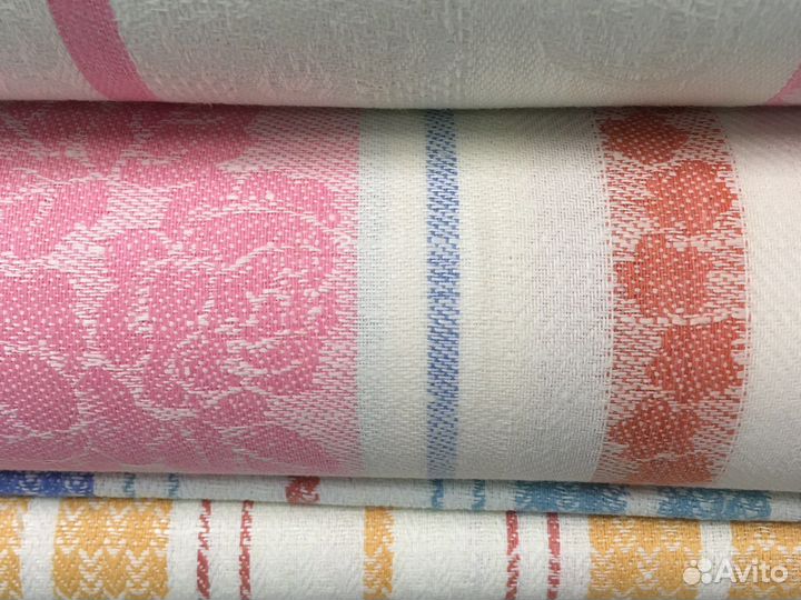 Лен, жаккард на полотенце, отрез, ссср, винтаж