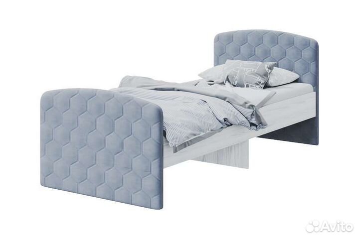 Детская кровать Стич с мягкими спинками