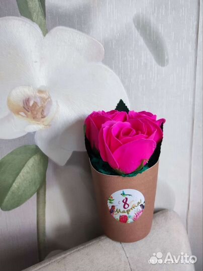 Букет из мыльных роз