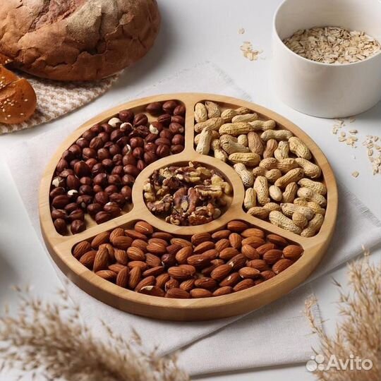 Менажница из дерева 4 секции, берёза