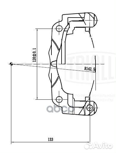 Скоба суппорта ford transit (06) зад. лев. CF