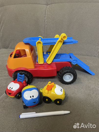 Автовоз Gowi и 3 машинки