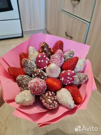 Букет из клубники в шоколаде