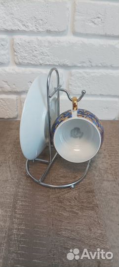 Чашка с блюдцем фарфор