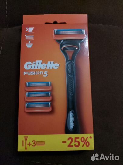 Gillette fusion 5 (4-кассеты ). Оригинал
