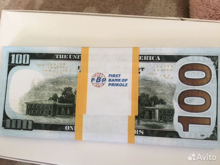 Сувенирные деньги пачка 100 долларов