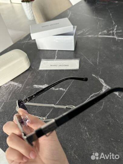 Marc jacobs очки в серебряной оправе