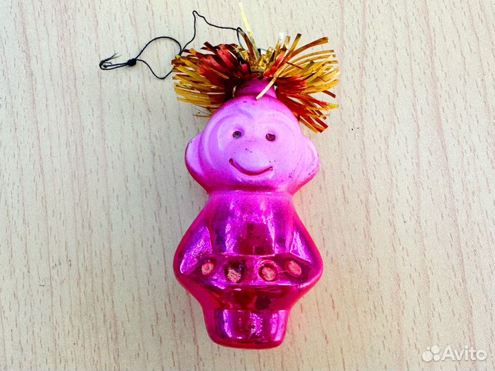 Игрушка елочная СССР обезьяна