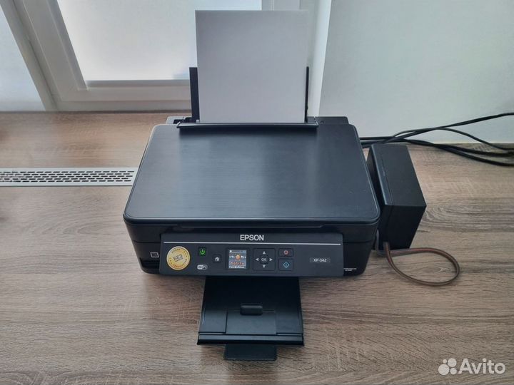 Принтер Epson снпч мфу xp 342 чёрный струйный