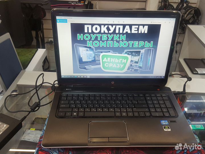 Ноутбук с диагональю 17.3 HP envy dv7 для работы