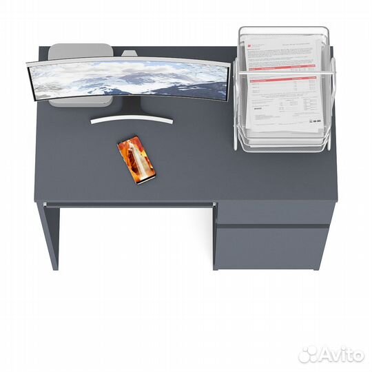 Стол компьютерный Мори мс-1 правый, цвет графит, шхгхв 90х50х76,6 см., выдвижной ящик справа, не уни