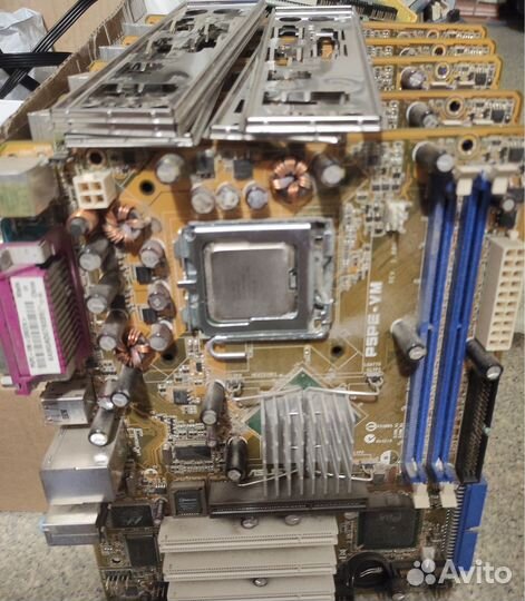 Лот 6 штук материнские платы + CPU LGA 775