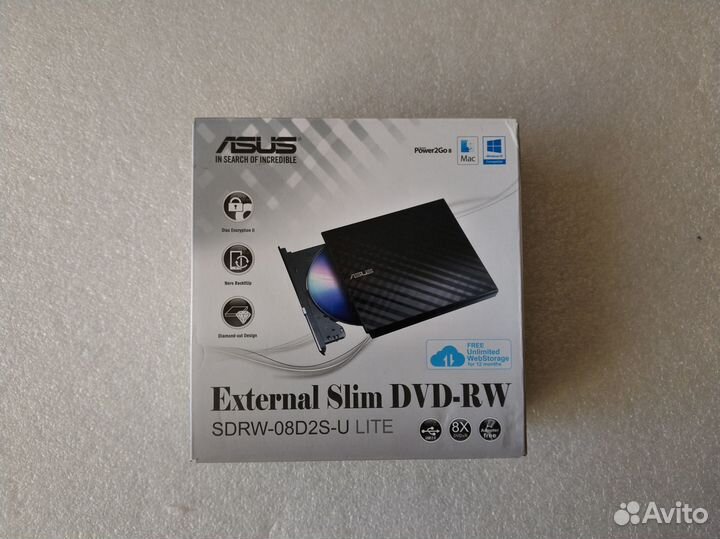 Внешний привод asus DVD-RW и BLU-RAY