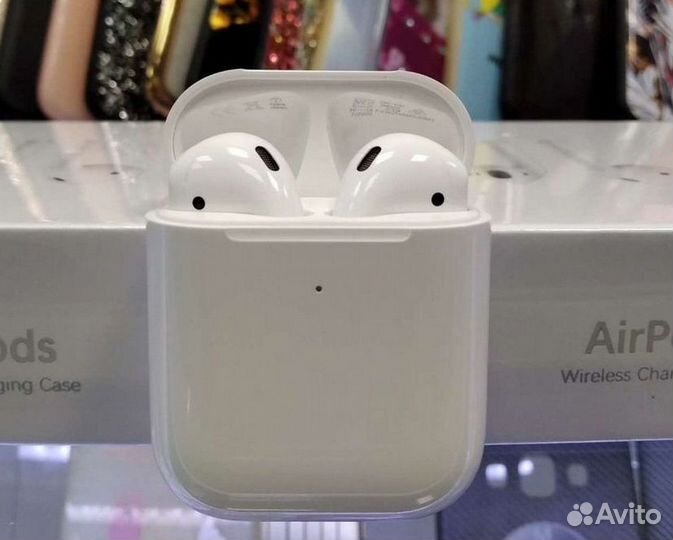 Airpods 2 (Ростест, гарантия, чехол)