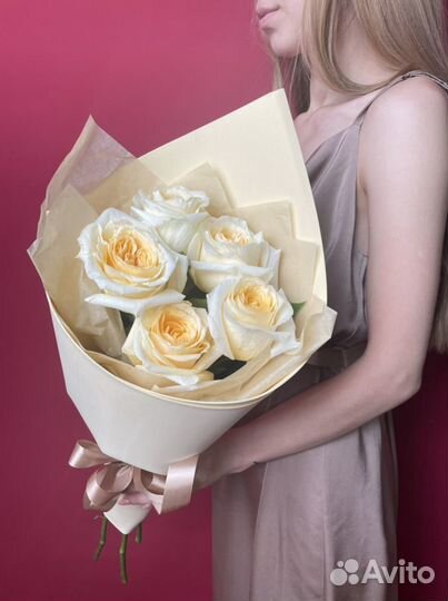 Букет цветов «Крем де ля крем»