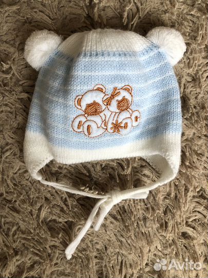 Шапка для новорожденного зима/весна/осень