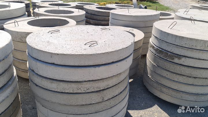 Бетонные плиты и днища к колодцу пп20-1