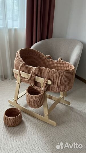 Люлька колыбель вязаная для малыша
