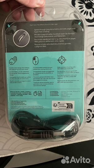 Мышь проводная Logitech M500S черный