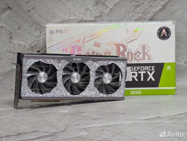 Мощная игровая Palit Gamerock 3080 10GB с гарантие