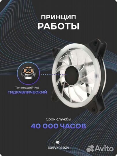 Кулер для пк coolmoon с голубой подсветкой