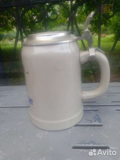 Кружка пивная фарфор с крышкой