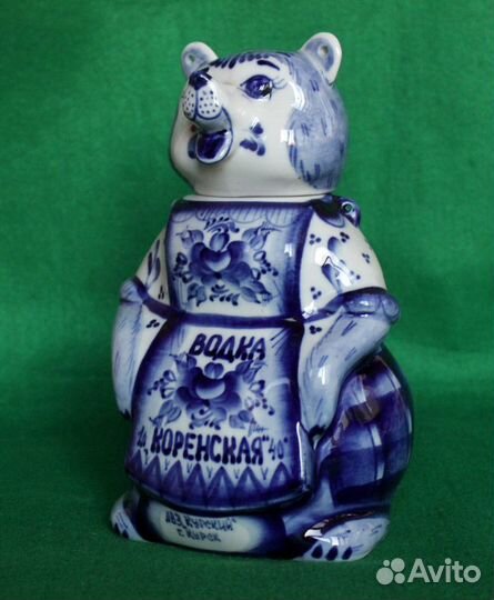 Штоф Медведица – Гжель фарфор – статуэтка Медведь