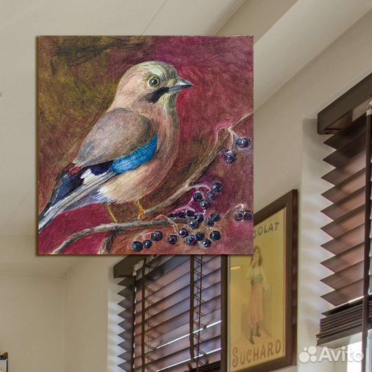 Картина акварельная. Птица (в ассортименте)