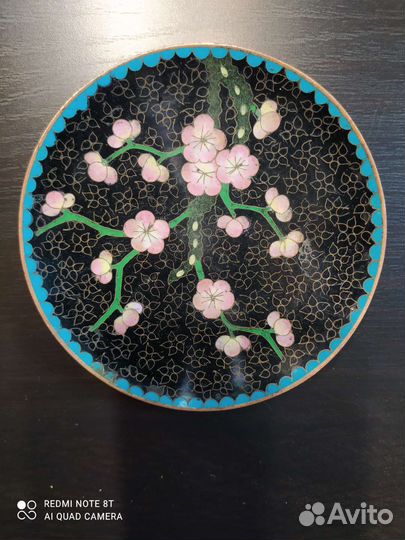 Тарелка декоративная металл эмаль