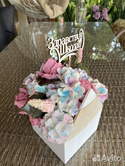 Букет из зефирных цветов