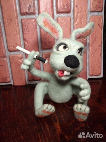 Заец - хозяин леса. Войлочная игрушка