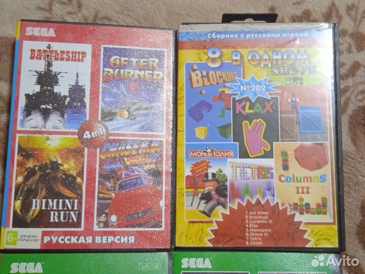 Катриджи Sega в ассортименте (Новые, Сборники игр)