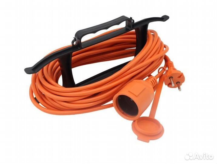 Удлинитель-шнур на рамке 1х10м без заземл. 6А IP44 2х0.75 с защ. крышкой tokov electric TKE-SR10-075