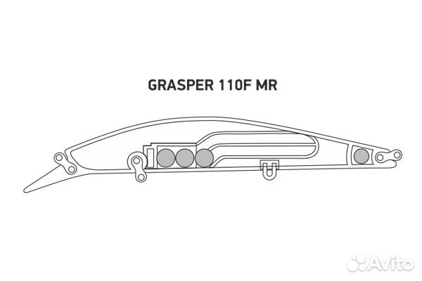 Воблер LureMax grasper 110F MR-047 18,5г