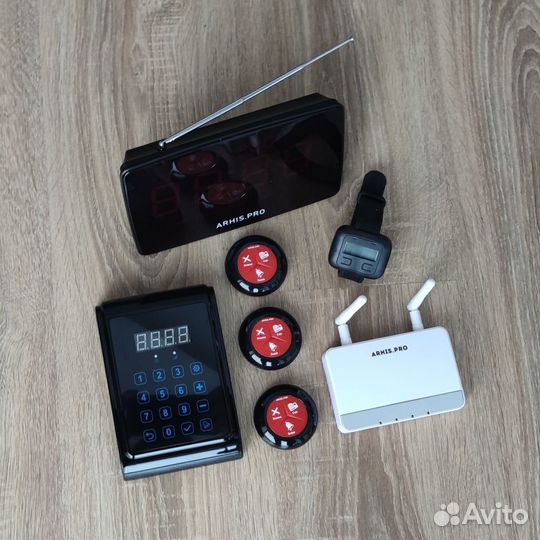 Кнопка вызова официанта, персонала с часами