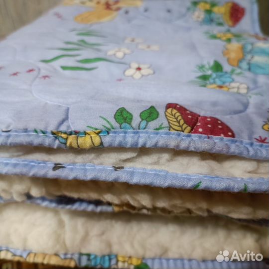 Одеяло детское на меху, овечья шерсть