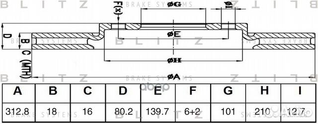 Диск тормозной задний вентилируемый great wall