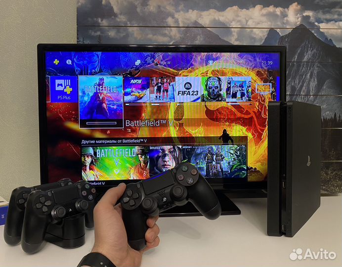 Sony playstation 4 Slim PS4 (600 игр в комплекте)