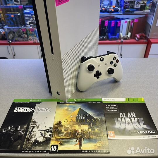 Xbox One S 1tb + 24 игры