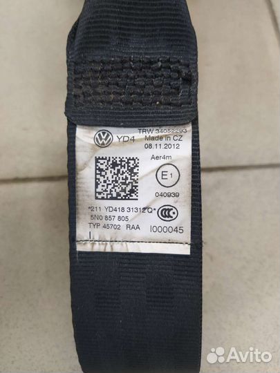 Ремень безопасности задний Фольксваген Тигуан