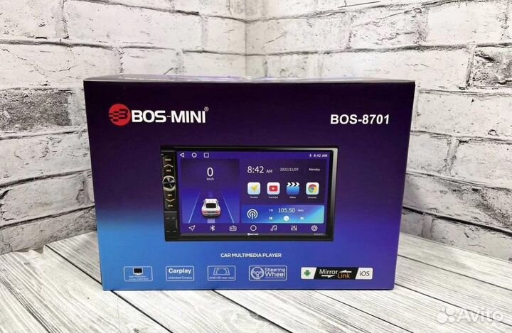 Магнитола на андроиде Bos-mini 8701 2+32GB