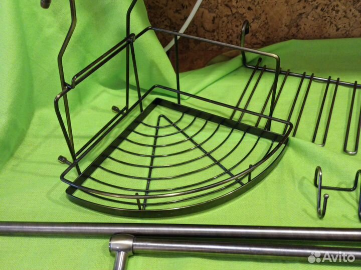 Рейлинг для кухни с полками, античная бронза