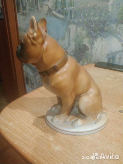 Фарфоровая собака лфз 1960х