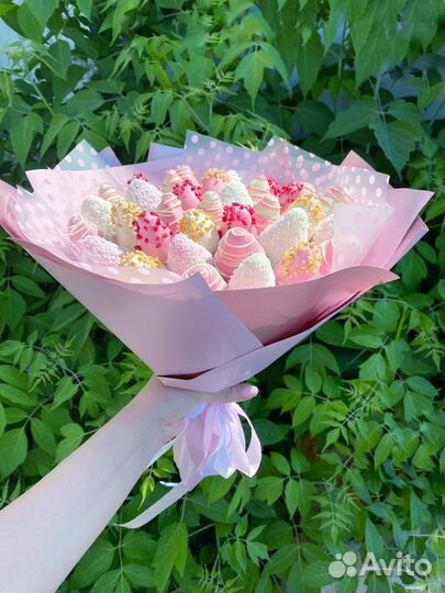 Клубника в шоколаде.Букет из клубники