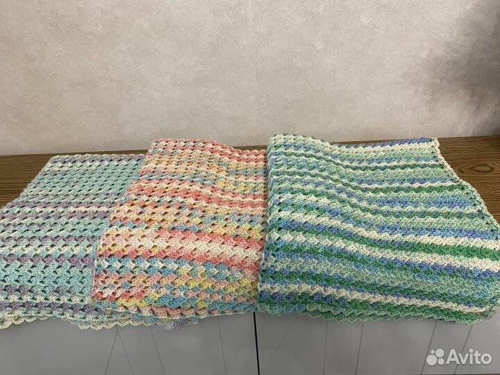 Плед детский вязаный ручная работа