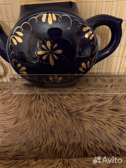 Бронь до 21.08 Заварочный чайник Гжель СССР