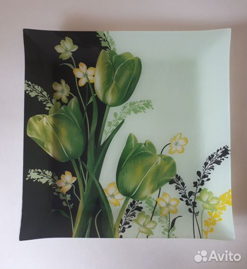 Стеклянный Салатник тарелка Фарфоровый Lefard